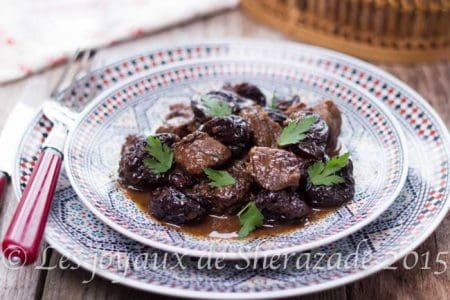 Tajine de boeuf aux pruneaux