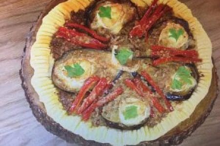 Tarte aux aubergines et poivrons, Lamset Chahrazad